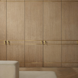 Armoire à portes plates en bois massif personnalisée BALOM, meubles de chambre à coucher modernes du sol au plafond, meilleur prix Ardrobe - Product Image 1