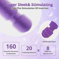 Geräuscharmer G-Punkt Silikon-Vibrator 20 Frequenzen AV-Stab Weiblicher Orgasmus Starker Schock-Massagestab Wasserdichtes USB-Sexspielzeug Großhandel