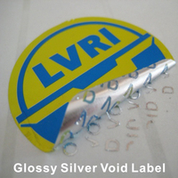 Etiqueta personalizada de vinilo a prueba de manipulaciones impresa, impermeable, sello de garantía, etiqueta de seguridad vacía