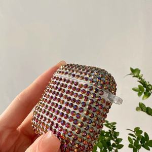2024 moda mujer chica Bling Airpod Case, diseñador de lujo Diamond Earbuds Cases para Airpod Pro 1/2 - Product Image 2