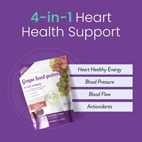 Label pribadi suplemen alami Gummies akar bit biji anggur Vitamin B12 dukungan Gummy biji anggur gummies ekstrak