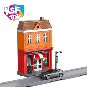 Venta caliente creativo educativo montar juguete europeo panadería cabaña diy <span class=keywords><strong>Casa</strong></span> de juguete con aleación coche fundido - Product Image 2