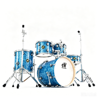 PVC Drum Set Percussion Instrument Adult Size 5 Pieces for Professional Musician