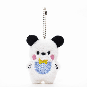 Cute Puppy Cartoon Keychain Plush Doll Scarf Dog Pendant Metal Plastic Alloy Small Keychain for Student Schoolbag Wholesale