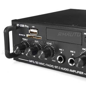 HIFI Power Amplifier 2.0 Channel Digital bluetooth Audio Amplifie 12V 240V Support bluetooth <b>USB</b> SD Radio With Remote <b>Control</b> EU - Product Image 5