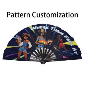 Éventail à main en bambou de grande taille personnalisé, design classique traditionnel, sublimation, éventails vierges pour <span class=keywords><strong>mariage</strong></span> avec logo imprimé, éventails à main - Product Image 6