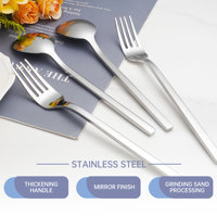 Offre Spéciale – Ensemble de Couverts en Acier Inoxydable 4 Pièces (Couteau, Fourchette, Cuillère) pour Restaurant