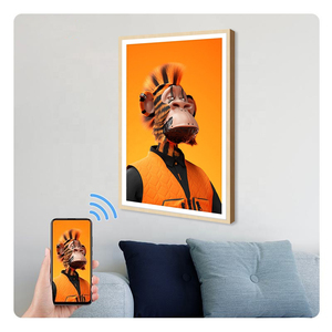 Alihh 27 Inch Thông Minh Đám Mây Ảnh Video Nft Màn Hình Hiển Thị Độ Nét Cao Xách Tay Nghệ Thuật Wifi Hiển Thị Hình Ảnh Kỹ Thuật Số Khung Bằng Gỗ - Product Image 2