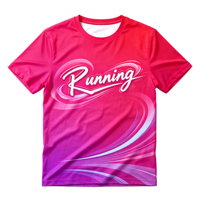 T-shirts de course en interlock 100 % polyester, respirants et anti-humidité, pour sublimation – Vente en gros