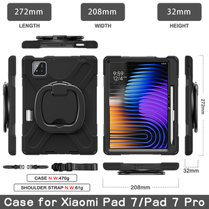 Per RedMi Pad Pro 12.1 pollici antiurto in silicone maniglia cavalletto rotante robusta custodia con tracolla - Product Image 3