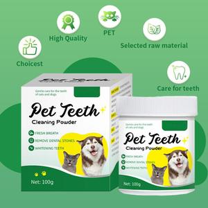 OEM/ODM Guangdong Pembersih Mulut Hewan Peliharaan Teefrice Menyegarkan Napas Memutihkan Gigi Menghilangkan Karang Gigi 100g Bubuk Gigi Anjing Kucing Sendok - Product Image 3