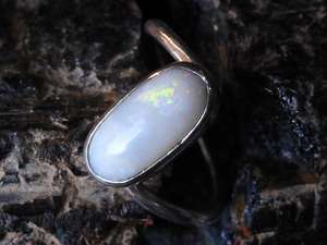 Australian Solid <b>Opal</b> Classic Wedding <b>Ring</b>-<b>Silver</b> Prong Setting-Multi Fire 12x6mm-October Birthstone-5 US Size-Handmade Gift - Product Image 3