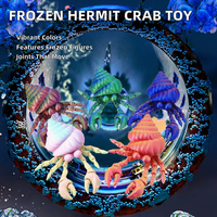 Juguete de Plástico Impreso en 3D Personalizado OEM, Cangrejo Ermitaño para Acuario, Articulaciones Móviles, Personajes de Frozen, Regalo, 14CM, Escala 1/12