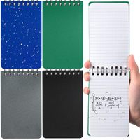 Lot de 6 carnets imperméables Myway en papier de pierre 3" x 5" – Blocs-notes de poche toutes saisons à spirale