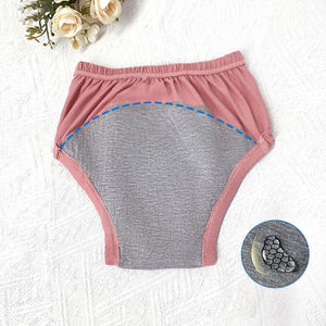 Sous-vêtements en fibre de bambou tricotés à coupe haute pour l'incontinence <span class=keywords><strong>urinaire</strong></span> lavables pour femmes Absorbants Sans couture Respirants Écologiques Anti-fuites - Product Image 4