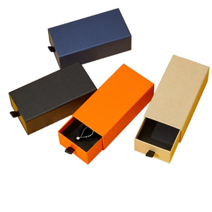 Custom Logo High-End Jewelry Packaging <b>Box</b> UV Coating Sponge Lining Sliding Drawer Design Eco-Friendly Recyclable Paperboard - Product Image 1