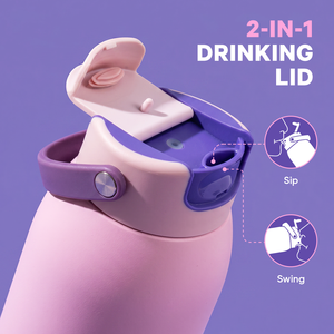 Bouteille d'eau isotherme Everich en acier inoxydable de 40 oz, écologique, avec couvercle à paille anti-fuite et isolation thermique longue durée - Product Image 3
