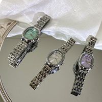 Jam Tangan Wanita Sederhana Tahan Air dengan Tali Baja, Dial Oval Kecil yang Modis
