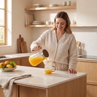Ensemble de gobelets réutilisables en verre borosilicate de haute qualité en forme de citrouille Lefu pour un usage domestique