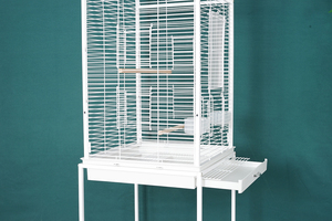 Okkpets Fabrikant Grote Papegaaienkooi Zwart Metaal Ijzerdraad 4 Wielen Vogelkooi Buiten Volière Broed Vogelkooien Te Koop - Product Image 5