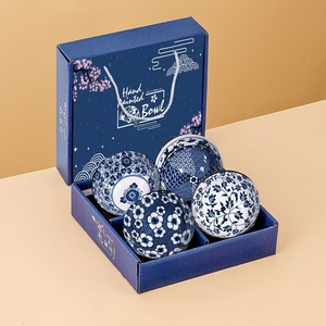 Fabrieksgroothandel Luxe Moderne Keramische Schaalset Cadeauverpakking Stapelbaar 4,5 Inch Rijstkommen Creatief Huishoudelijk Vaatwasmachinebestendig - Product Image 3