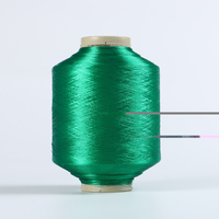 Fil de polyester 100% de qualité AA, brillant, écologique, DTY 150D pour le tricot, la broderie et le tissage