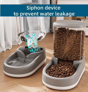 Dispenser air dan pengumpan kucing anjing 2 IN 1 otomatis Set air mancur pemberi makan hewan peliharaan anti licin untuk hewan peliharaan - Product Image 3