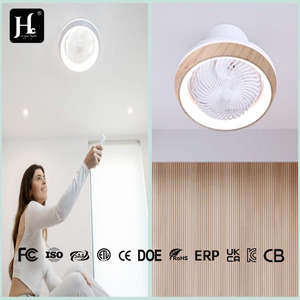 wood <b>Ceiling</b> Fans With Lights Remote Control <b>Modern</b> <b>LED</b> 3 Color Dimmable <b>Lighting</b> 6 Speeds All Copper Motor - Product Image 2