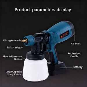 Pistola de Pulverización Eléctrica de Mano de 60 Hz a Precio Económico, 900 ml, 200 W de Potencia, Pulverizador de Pintura Portátil sin Aire con Alta Presión - Product Image 4