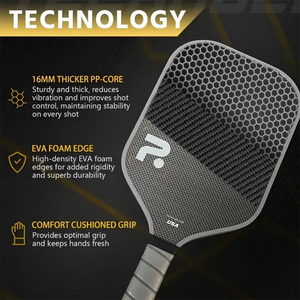 Mật độ cao T700 sợi carbon Titanium dây 16mm PP-Core xách tay chuyên nghiệp cấp cạnh tranh pickleball Paddle usapa - Product Image 6
