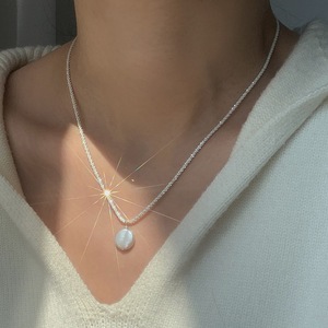 Collar con Colgante de Jade Blanco Natural S925 de Plata Pura, Estilo Hielo y Nieve, Sensación de Riqueza, Incrustaciones de Diamantes - Product Image 1