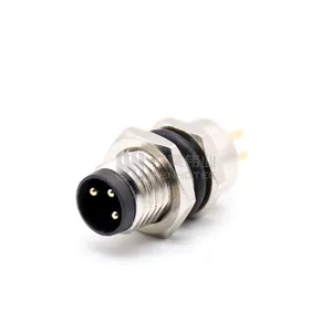 M12 Connector Pin 4 5 8 4pin 5pin 8pin M8 LED Cable Female Male Waterproof IP67 Connectors A B D Code PCB Panel Mount to Wire