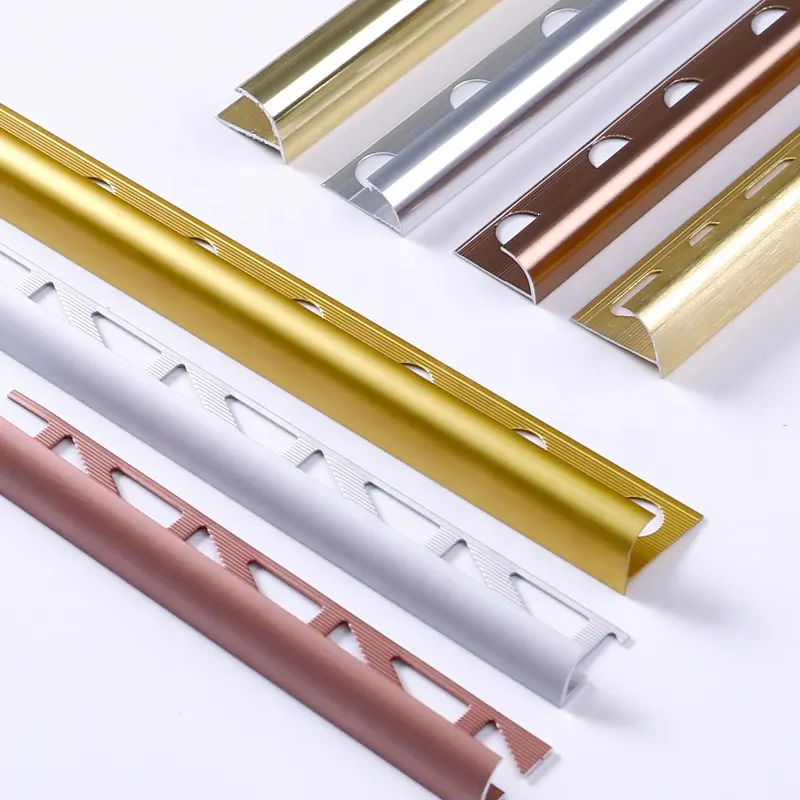 2021 Mặt Hàng Xuất Khẩu Hot Anodizing Xử Lý Bề Mặt Kim Loại Linh Hoạt Tile Trim Marble Tile Edging Hồ Sơ Cho Tường Trang Trí