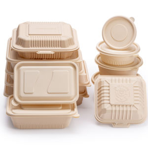 Pulpa de maíz biodegradable, respetuosa con el medio ambiente, contenedores para comida, almuerzo, ensalada, cajas de almacenamiento - Product Image 1