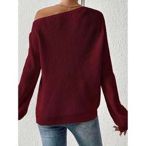 Off Shoulder Relaxed <b>Sweater</b> <b>White</b> Women's <b>Sweaters</b> - Product Image 4