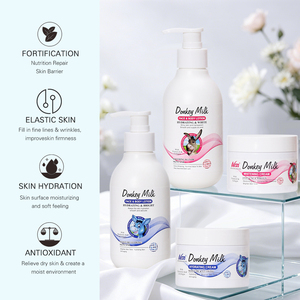 Set <span class=keywords><strong>di</strong></span> Cura della Pelle al <span class=keywords><strong>Latte</strong></span> d'<span class=keywords><strong>Asina</strong></span> Nary, Lozione al Collagene Naturale, Set Sbiancante, Crema Idratante con Acido Ialuronico, Logo Personalizzato - Product Image 4