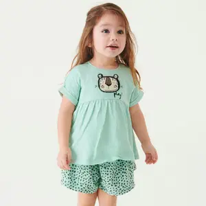 Supplier baby girl's cloth set children's boutique clothes summer toddler girls clothing sets