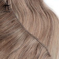 Extensions de cheveux naturels, vente en gros, cheveux invisibles naturels, trame attachée à la main, Extensions de cheveux humains