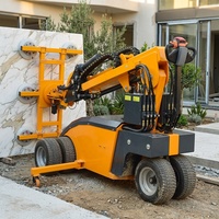 Chariot de levage de dalles entièrement électrique à aspiration par le vide pour la manutention de dalles de marbre, de quartz, de pierre et de céramique