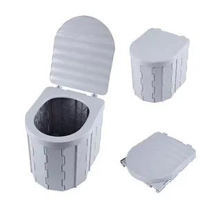 Pot Portable de secours pliable, Mini tente pour l'extérieur, en plastique, toilette de Camp, pour voiture, boucles pour personnes âgées