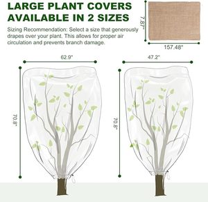Housse de protection pour plantes en tissu non tissé réutilisable pour plantes en <span class=keywords><strong>pot</strong></span>, protection contre le gel, protection contre le gel des plantes d'hiver, jardin - Product Image 4