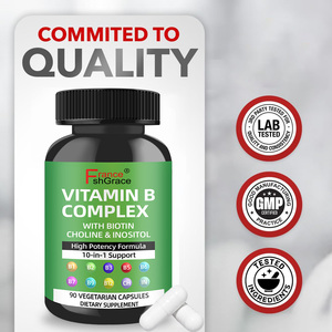 Fabricant de compléments alimentaires en vitamine B complexe en gros avec inositol pour le soutien énergétique, 90 capsules de vitamine B - Product Image 3