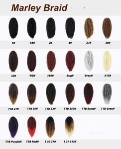 Extensions capillaires synthétiques populaires, douces et volumineuses, 18 pouces, Afro Kinky <span class=keywords><strong>Curly</strong></span> Marley Twist, pour tresses au crochet et tresses à la main, en vrac - Product Image 2