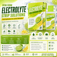 Bandes électrolytiques orales à dissolution rapide OEM ODM saveur citron vert et citron, favorisent la récupération fonctionnelle musculaire, complément alimentaire à marque privée