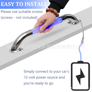 Accroche-poignée LED ronde en acier inoxydable éclairée pour camping-car, accessoire extérieur étanche - Product Image 5