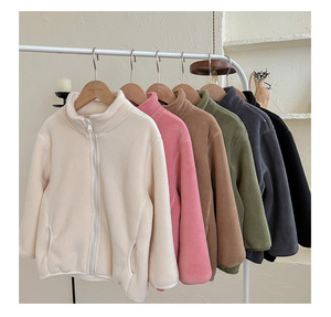 Vestes pour filles Kippo, vêtements chauds pour enfants, en polaire extra épaisse, rembourrés en polyester, avec tissu imprimé - Product Image 6
