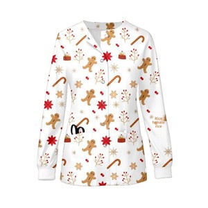 Nouvelle Arrivée Blouse <span class=keywords><strong>de</strong></span> <span class=keywords><strong>Travail</strong></span> <span class=keywords><strong>Médicale</strong></span> Imprimée à Manches Longues Unisexe Extensible Séchage Rapide Chaude pour le <span class=keywords><strong>Travail</strong></span> et les Activités Extérieures - Product Image 3