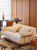 Ensemble de canapés modulaires en tissu de luxe italien, garni d'éponge, design rétro Bauhaus, pour salon, maison d'hôtes, chaise de loisirs, banca unisexe