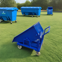 Mini benne basculante pour chariot élévateur de 1,5 mètre cube, bac à déchets industriel, benne à déchets
