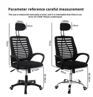Chaise de bureau exécutive ergonomique moderne et réglable, pivotante, avec dossier en maille, multifonctionnelle, pour une utilisation prolongée, idéale pour la maison, le bureau et les conférences